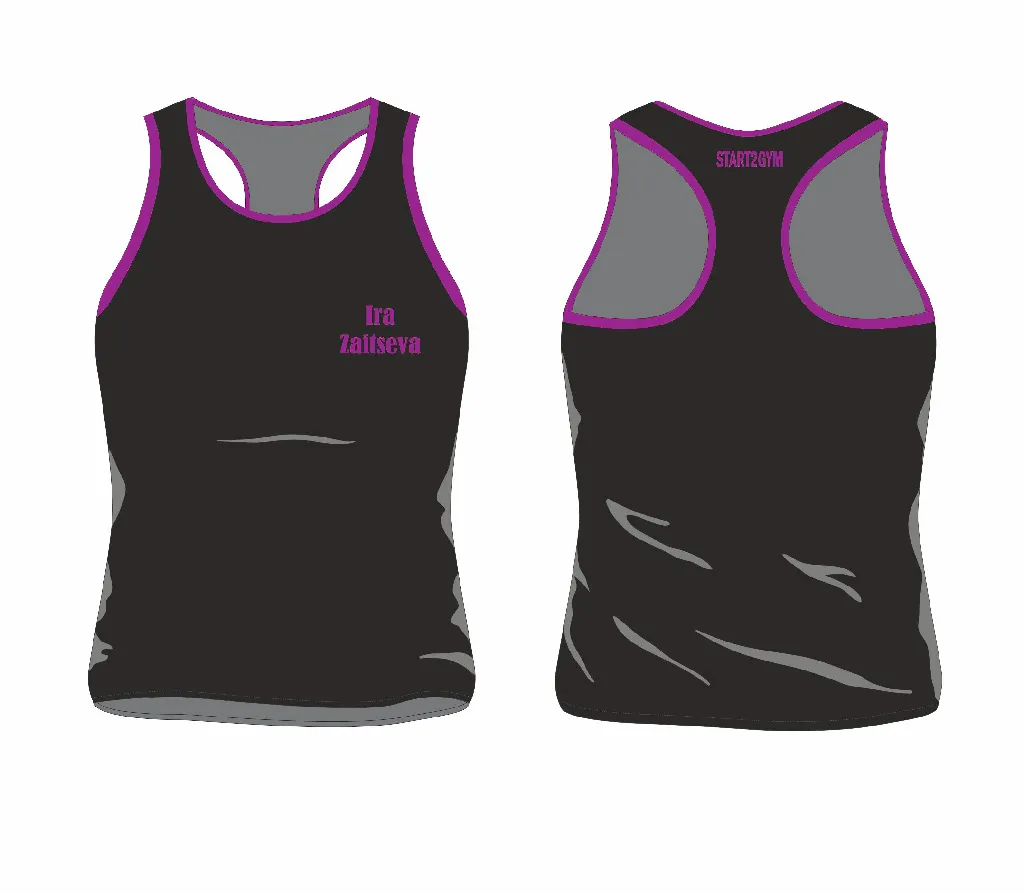 Майки-борцовки TOP BLACK & VIOLET